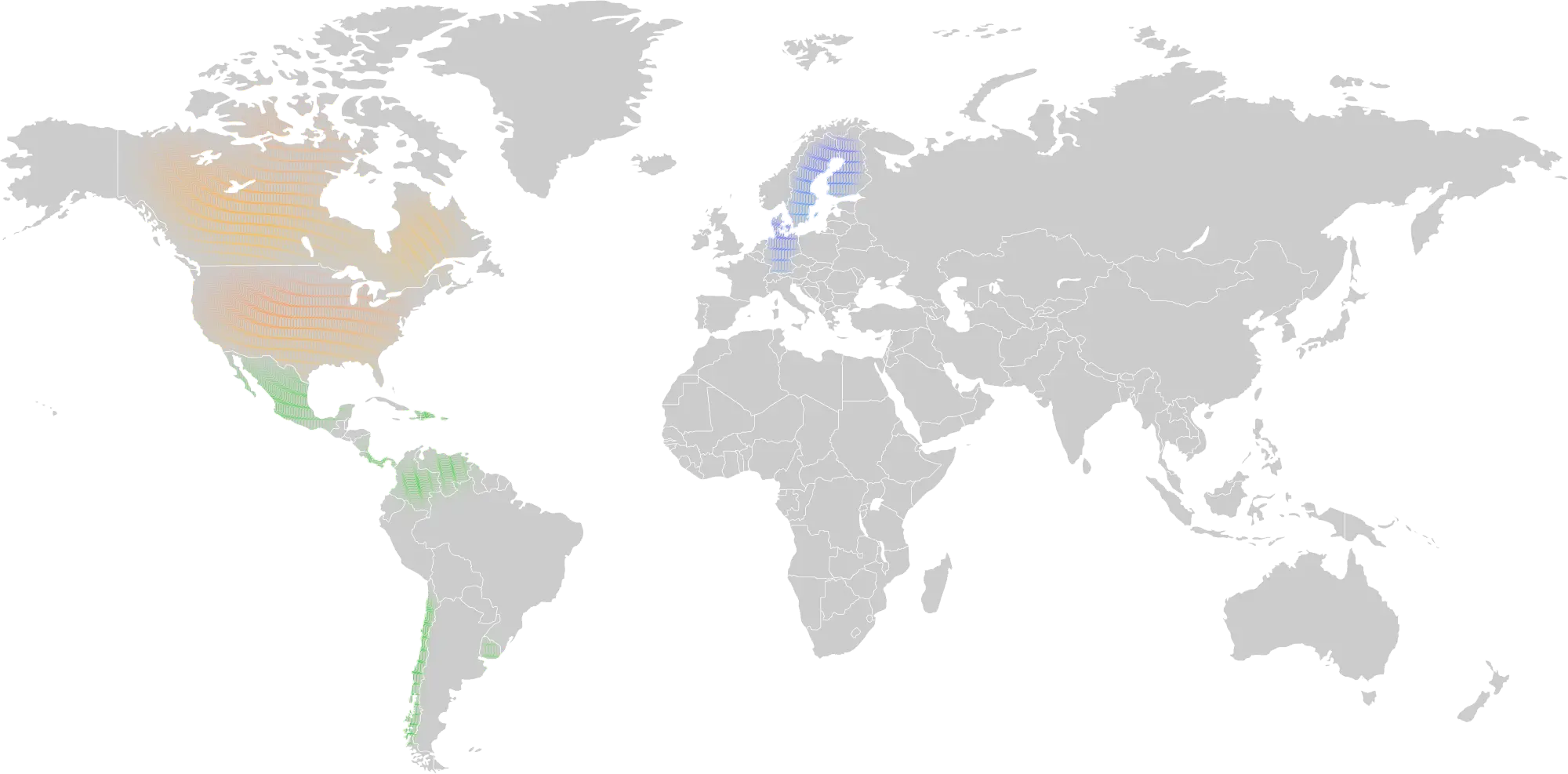 Mapa de presencia internacional de AMDS